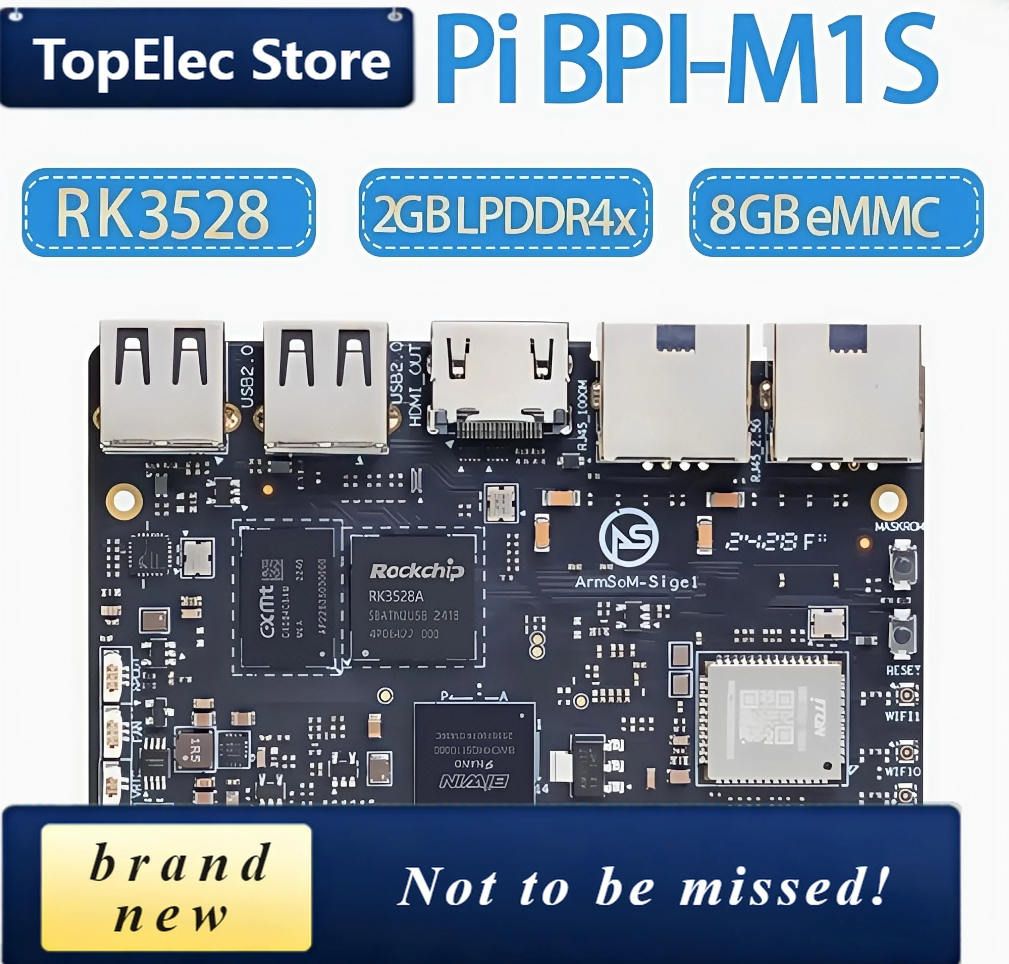 TopElec Banana Pi BPI-M1S development board BananaPi BPI-M1S RK3528 supports 4K WiFi6 lede official support