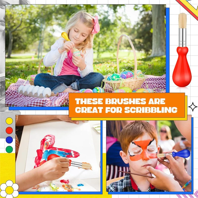 

36-кистей для детей, большие кисти, легко держаемые кисти, объемные цветные кисти для спины в школу, товары для рукоделия, ремесленные проекты