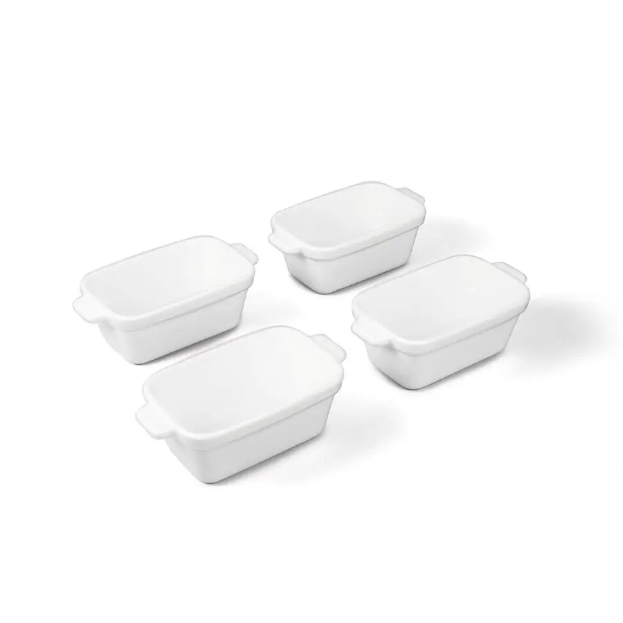 

Stoneware Small Ceramic 5 x 3 Baking Dish with Silicone Covers, Small Baking Dishes for Oven Perfect for Reheating Single Serve