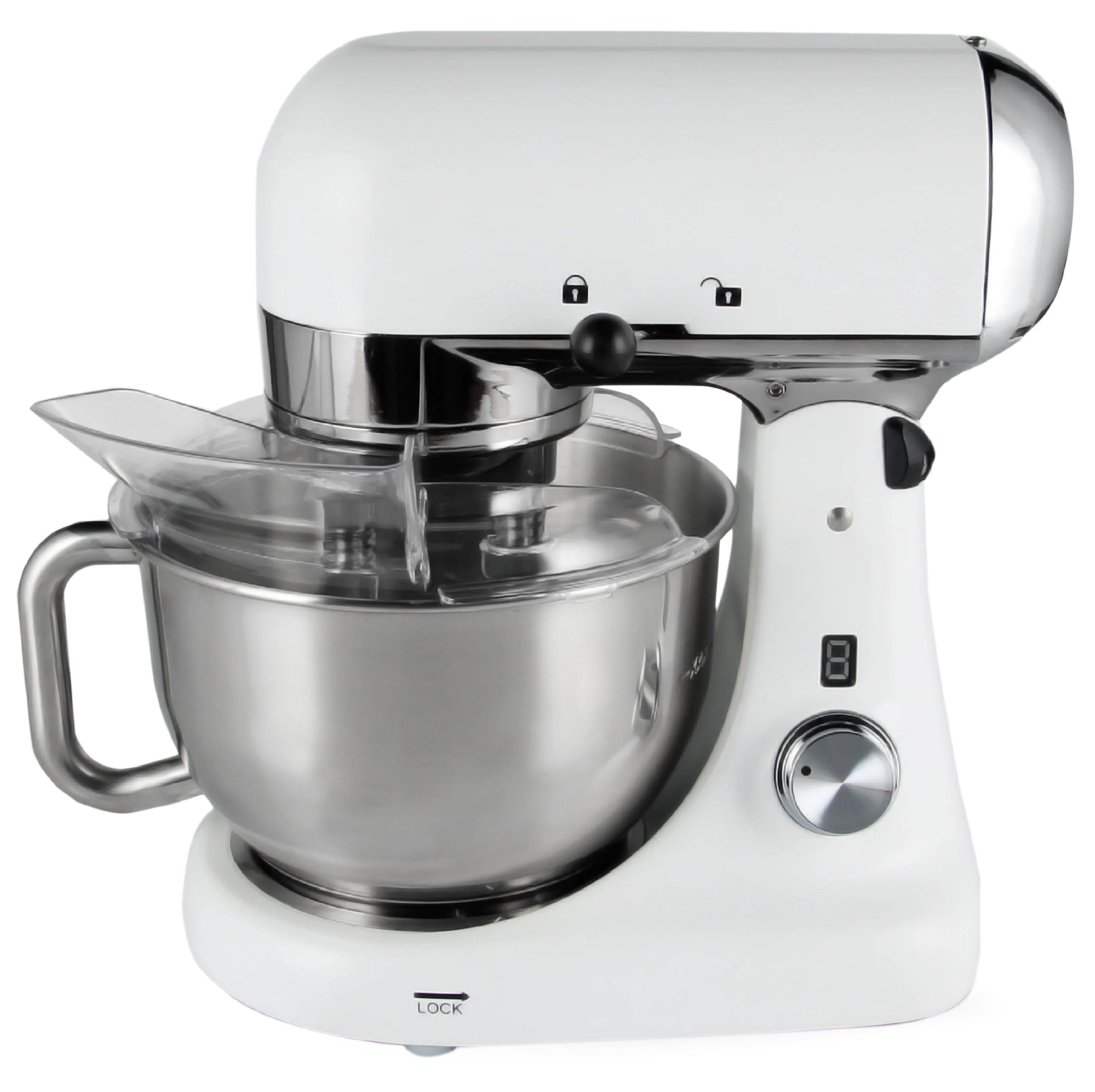 

Ready to Ship 4.7L Robust Full Die-cast Aluminum Bread Milk Bakery Cake Dough Flour Baking Stand Food Mixers