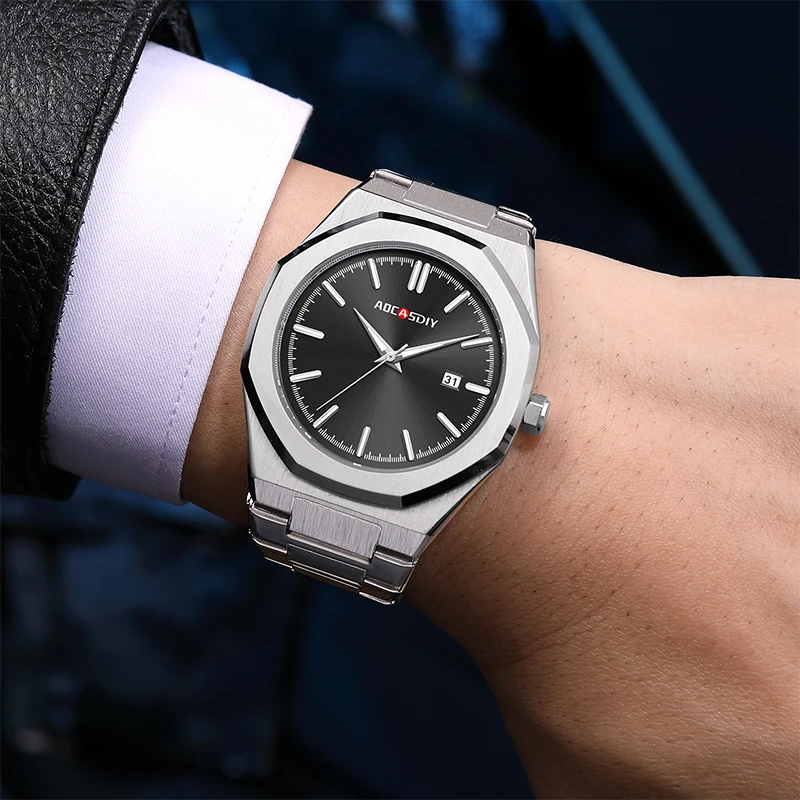 AOCASDIY Top Brand Luxury Men's Watch WaterProof Simple Clock Men's Business Watch Men's Quartz Steel Strap Watch Relogio Mascul