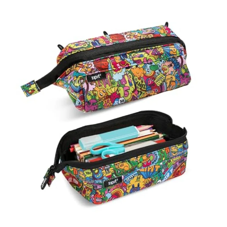 

Lenny Pencil Case - - Large Storage Capacity Zipper Pouch, Makeup-Stationery Bag, School-Travel, Washable Polyester, -Teens-Adu