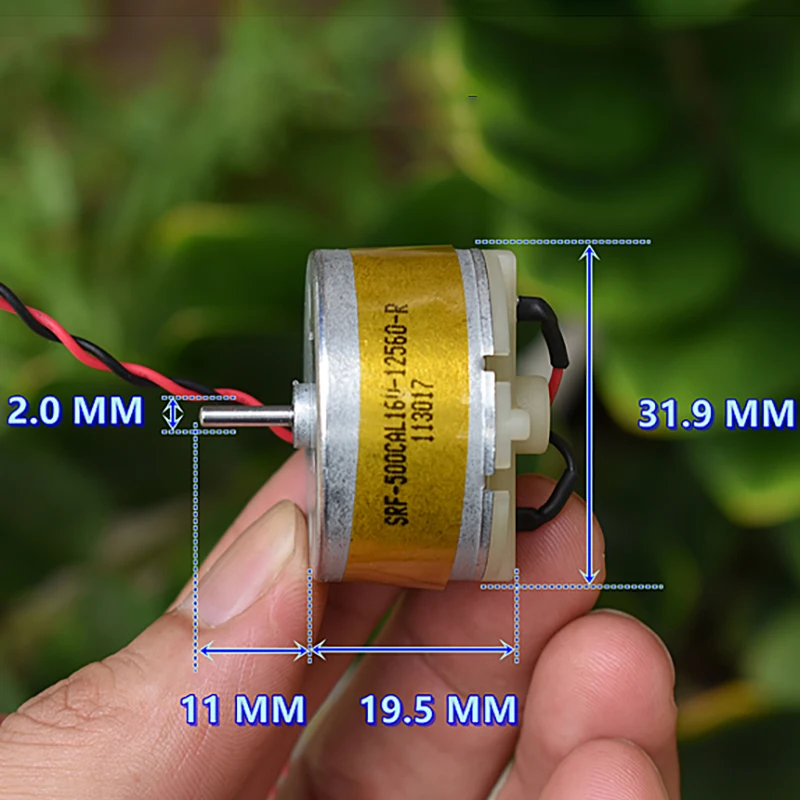 DC Motor SRF-500-12560 DC 12V 32mm Micro Motor Humidifier Alarm Sweeper Motor