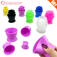 4pcs/set Self-solidifying Silicone Cups Mixing Bowl Flexible Dentist Medical Rubber Equipment Mixing Cup Non-Stick Lab Clean Cup