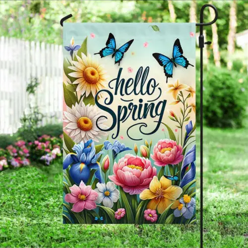 Hello Spring Flag Garden Flag - House Flag