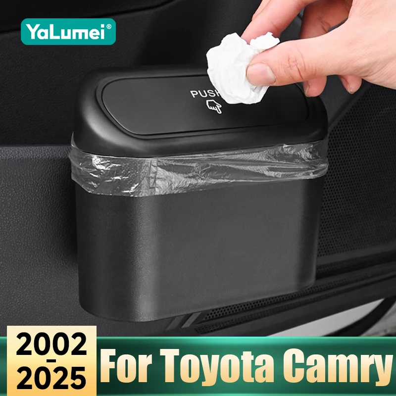 Für Toyota Camry XV30 XV40 XV50 XV70 2002-2020 2021 2022 2023 2024 2025 Kleine Auto Mülleimer mit Deckel Auslaufsicher Mini Zubehör