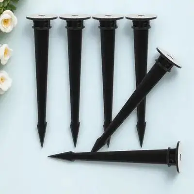 6 قطع من أوتاد إضاءة المسار المقاومة لتسرب الماء، مسامير بلاستيكية للأضواء الخارجية، متانة تدوم طويلاً، أوتاد مسامير أرضية بلاستيكية #6