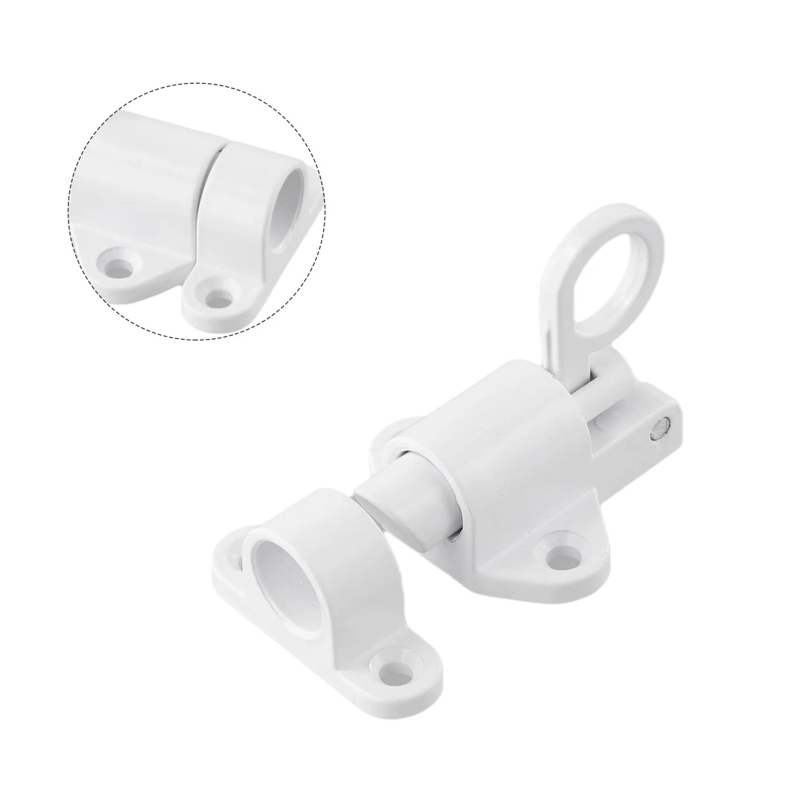 Bolt Latch Lock Pull Spring Door Ring Safe Security W/ Screws Window 2 Color Aluminum Useful 2019 High quality