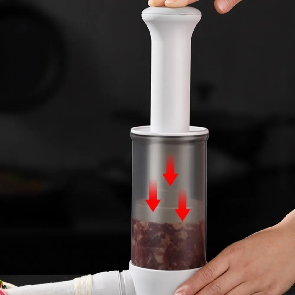 

Мощный ручной аппарат для приготовления колбас большой емкости, пищевой, с 4 насадками, пластиковая машина для наполнения колбас