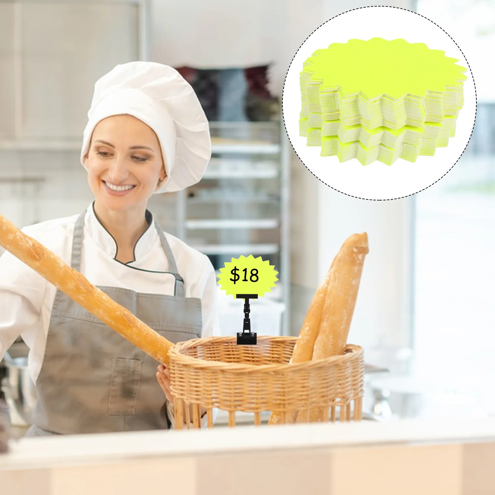 

100Pcs Price Tags Burst Signs for Supermarket Retail Sale Paper Price Labels for Clothing Stores Pricing Display