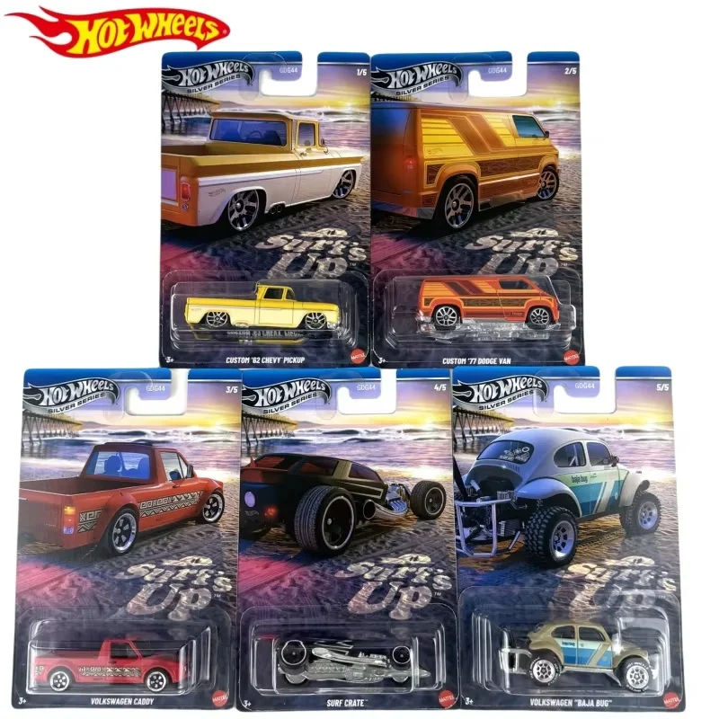 

Mattel Hot Wheels Cars Gdg44 Beach Surfing 77 Dodge Van 62chevy Пикап Surf Crate 1:64 Литая под давлением модель автомобиля Автомобили Игрушки Подарок для мальчиков