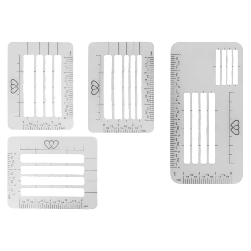 

4 Pcs Guide Envelope Addressing Guide Stencil Ruler For Envelopes Brush Pens Making Thank You Card