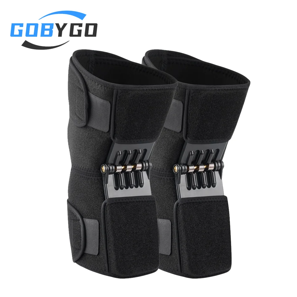 GOBYGO Knee Medical Power Lift Kneepad Weakly Brace Joint Support Spring Stabilizer Sports Heath Care Leg Stretcher Women Men