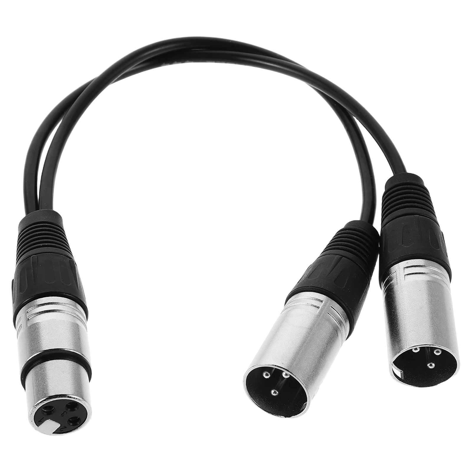 

XLR Line 1 Female to 2 Male Splitter Balanced Microphone Audio Cable 0 3M Silver Connector Audio Splitter Cable Balanced