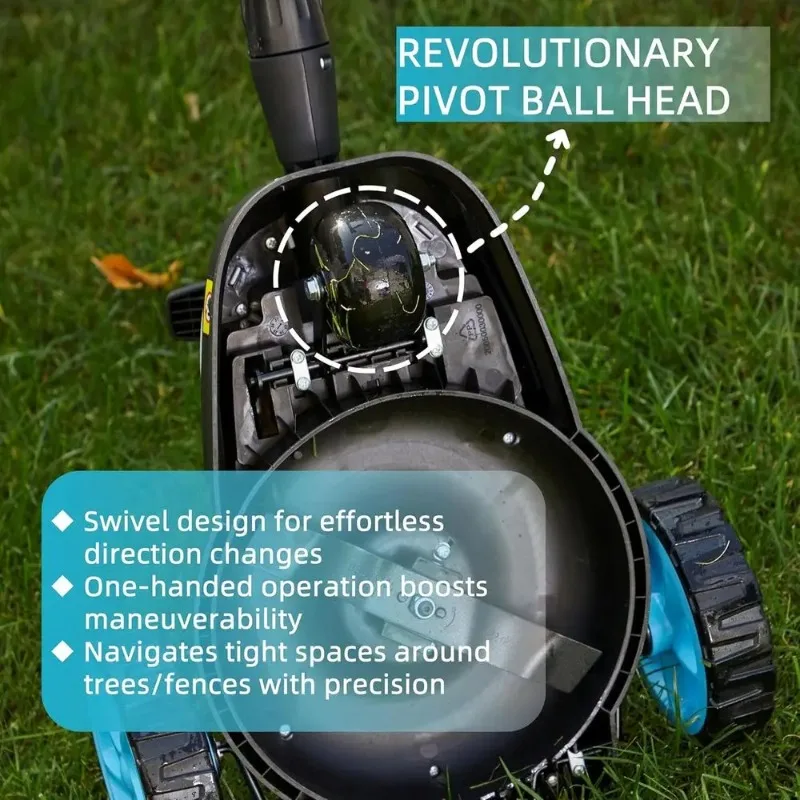 Cordless Lawn Mower Brushless Motor Lithium Battery Powered For Home Garden Grass Trimming And Weed Control