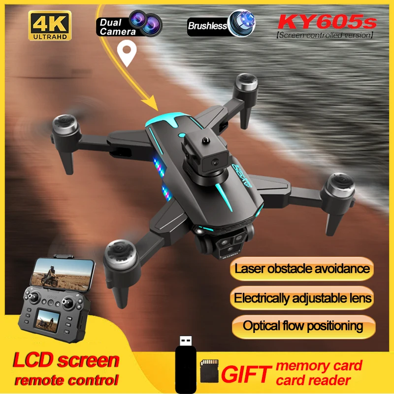 2024 New K12 MAX RC Drone 8K Three Camera WiFi FPV Brushless Motor 360° Laser Obstacle Avoidance GPS Return RC Quadcopter Drone