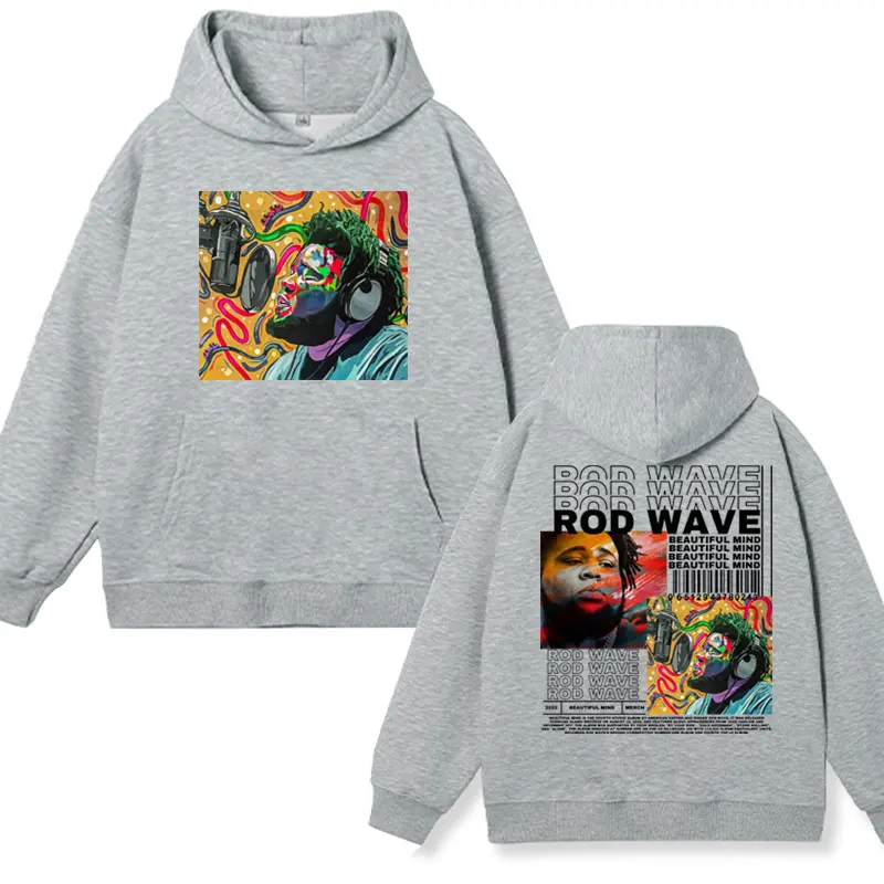 Rapper Rod Wave Nostalgia Album Cover Graphic felpe con cappuccio uomo donna moda estetica pullover felpe oversize maschili Hip Hop