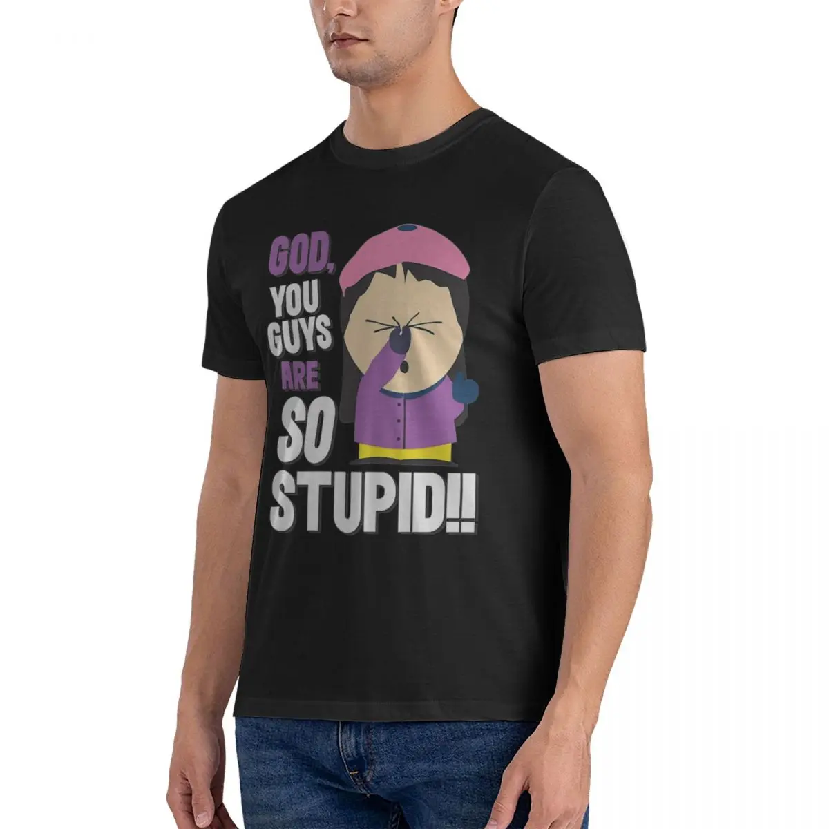 Men T-Shirts S-South Park Wendy SO Stupid! Casual Cotton Tees Short Sleeve T Shirt Round Collar Clothing official-website fugees