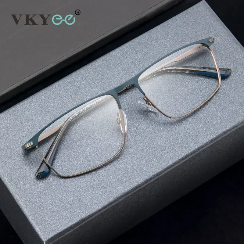 

VKYEE Business Photochromic Reading Glasses Men Metal Myopia Sport Prescription Eyeglasses Hyperopia Optical Frame Eyelasse 2065