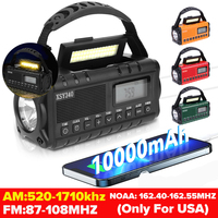 Emergency Radio Solar Hand Crank Radio 10000/5000mAh Portable AM/FM/NOAA Weather Radio with Power Bank LED Flashlight Function