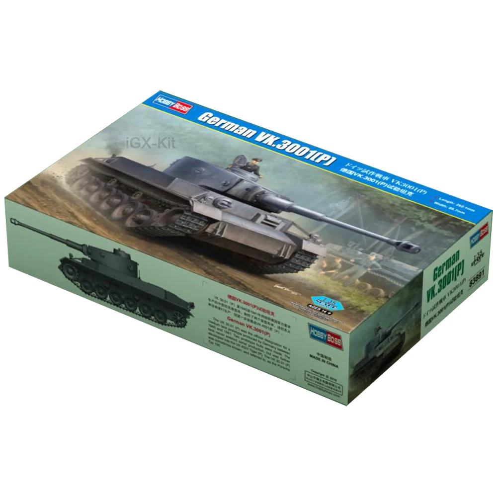 

Hobbyboss 83891 масштаб 1/35, немецкий танк VK3001 P, автомобиль, хобби, ремесло, игрушка, пластиковая модель, строительный комплект