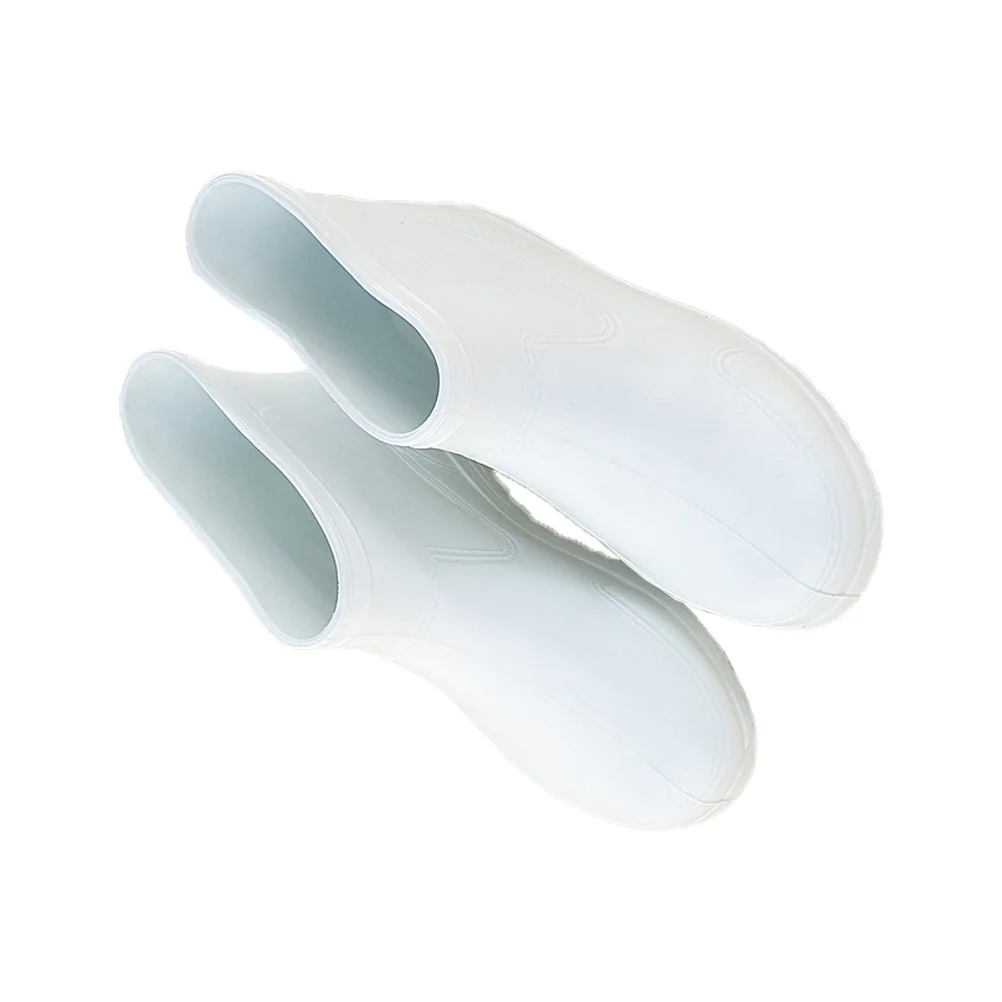1 زوج أحذية مقاومة للأحماض علبة منخفضة أحذية المطر حجم 43 الأبيض مقعر محدب وحيد كعب سميك مستقر العمارة القديمة #1