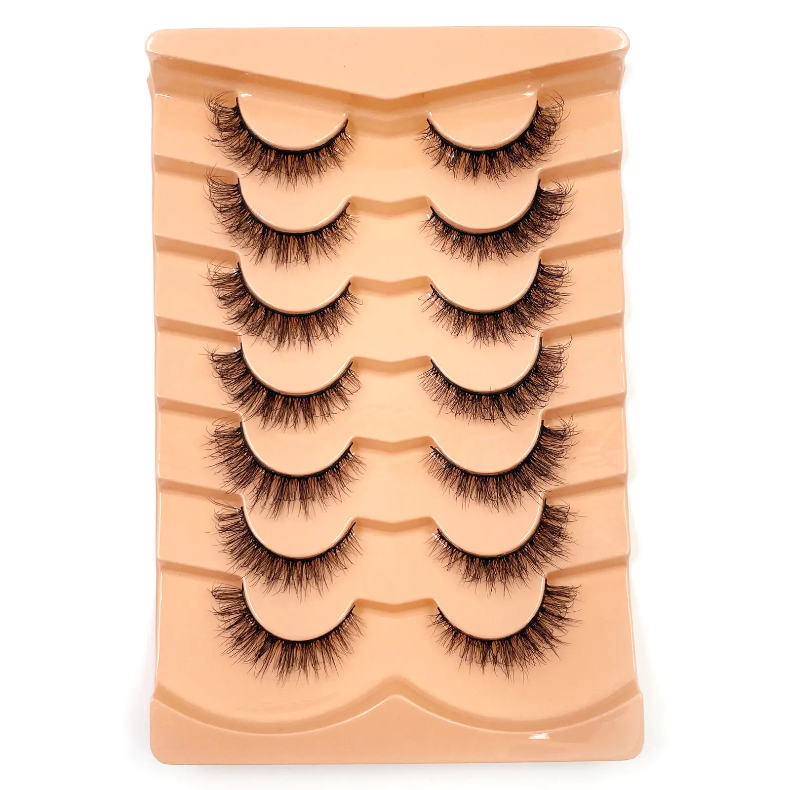 Neue 7 Paar Dicke, 3D-Simulierte Nerzfell-Falschwimpern Kurze, Dramatische Falschwimpern Großhandel Komplette Linie Falsche Wimpern – Detail 6