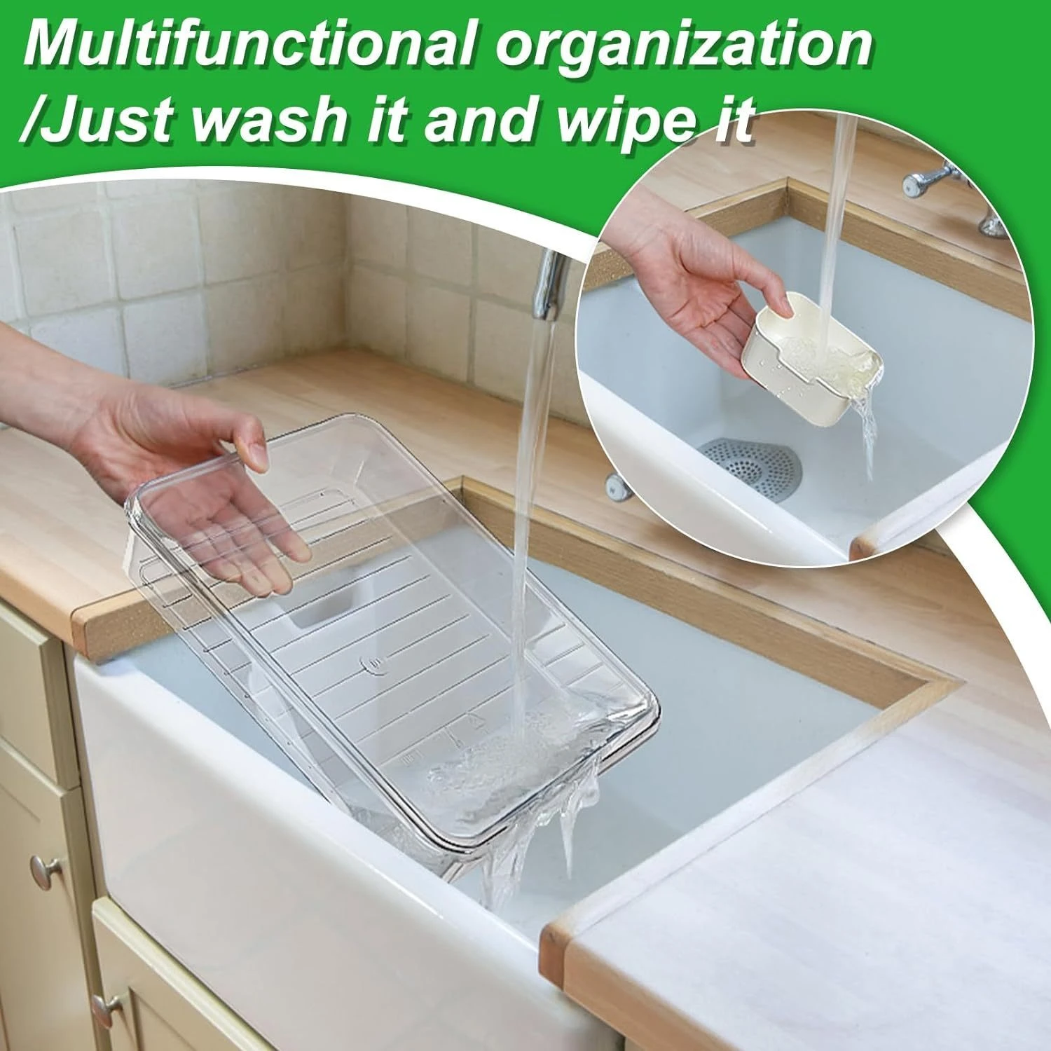 

8-Section Leak-Proof Plastic Food Container with Latching Lid - Reusable, Hand Washable Square Meal Prep Organizer Box for Snac