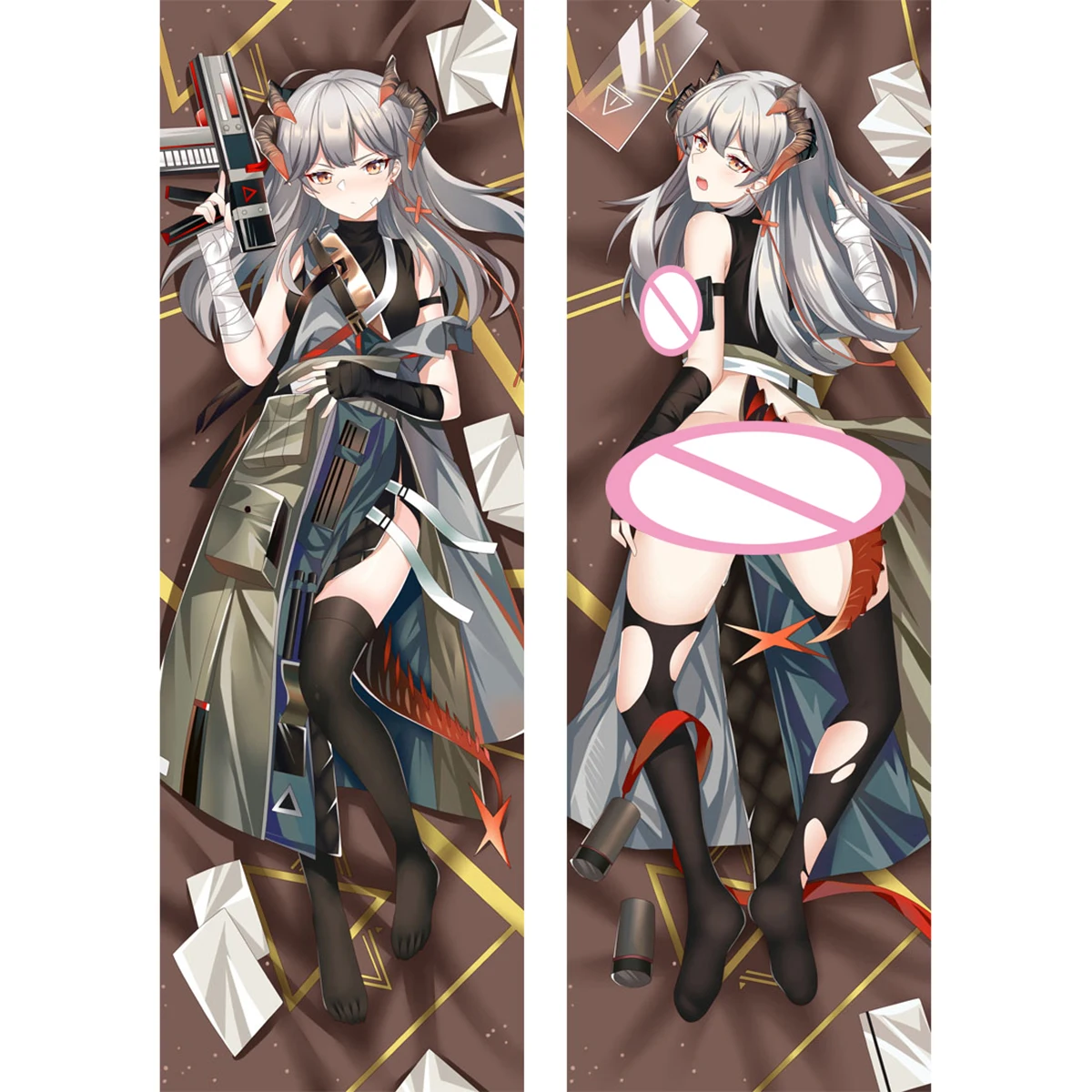 

Game Arknights Saria Cosplay Otaku Dakimakura Hugging Body Pillow Case Anime Long Cushion Pillow Cover Gifts