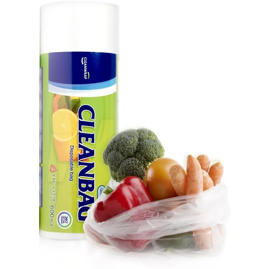 Food Storage Rolls 9.84 13.78 Inches 600 PCS Reusable Mini Produce Bags for Kitchen Organization EcoFriendly Grocery Shopping M