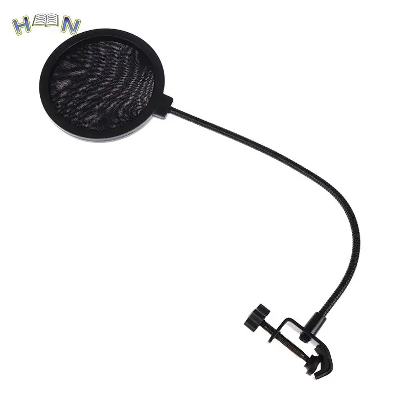 Durable Double Layer Windscreen Studio Microphone Flexible Wind Screen Mask Mic Pop Filter Bilayer Shield for Speaking Recording