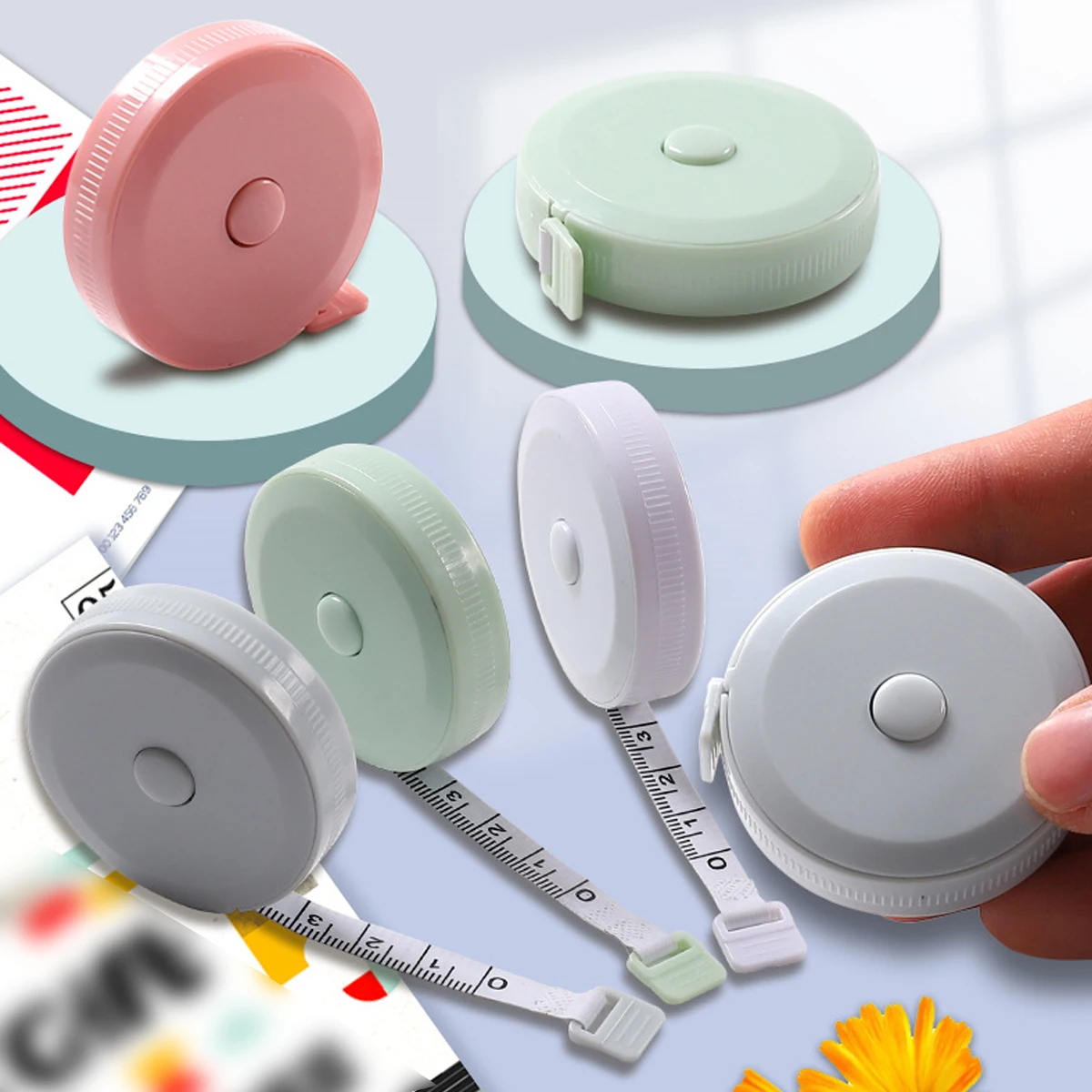 1Pc Mini Soft Tape Measure, Automatic Retractable Tape Measure, Body Sewing Flexible Ruler For Medical Measurement Sewing Tailor