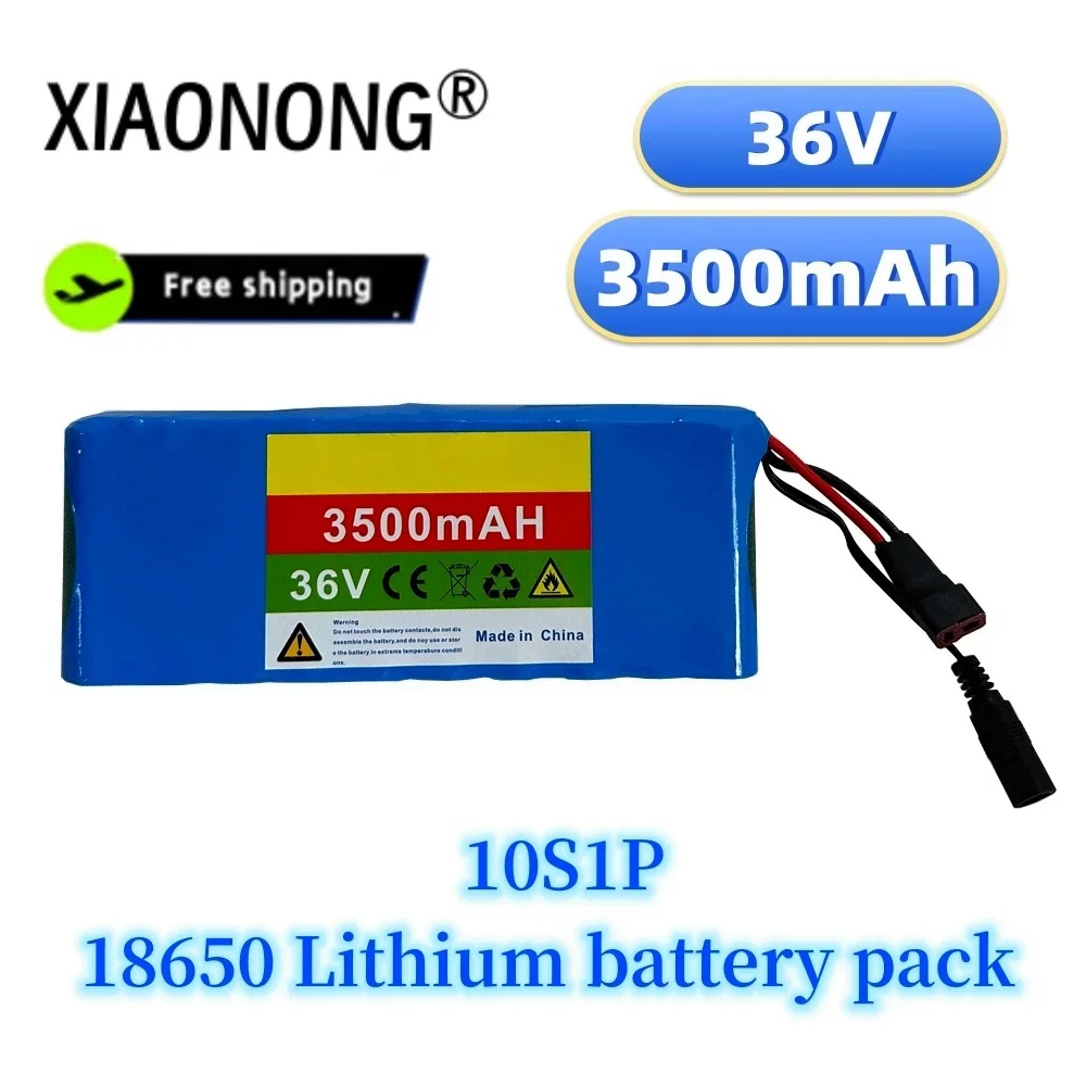 10S1P 36V 18650 Rechargeable Lithium Battery Pack 20A High Power 3.5Ah Suitable for Equipped with Built in BMS+42V 2A Charger