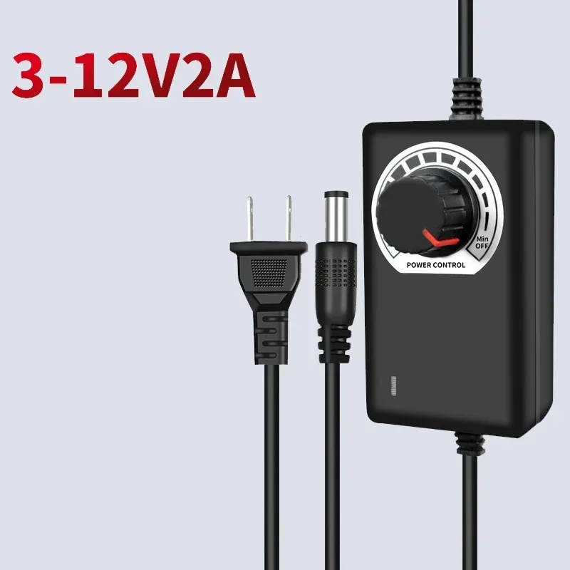 3V 12V 2A adjustable voltage power adapter speed dimming dimming temperature blower exhaust fan speed controller