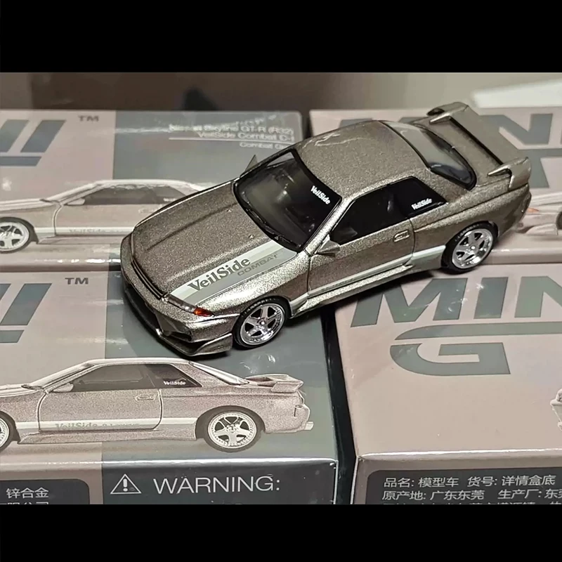 

1:64 Nissan Skyline GT-R R32 Veilside Combat C-I Veilside Combat Grey Литая под давлением модель диорамы Коллекция игрушек MINIGT 971
