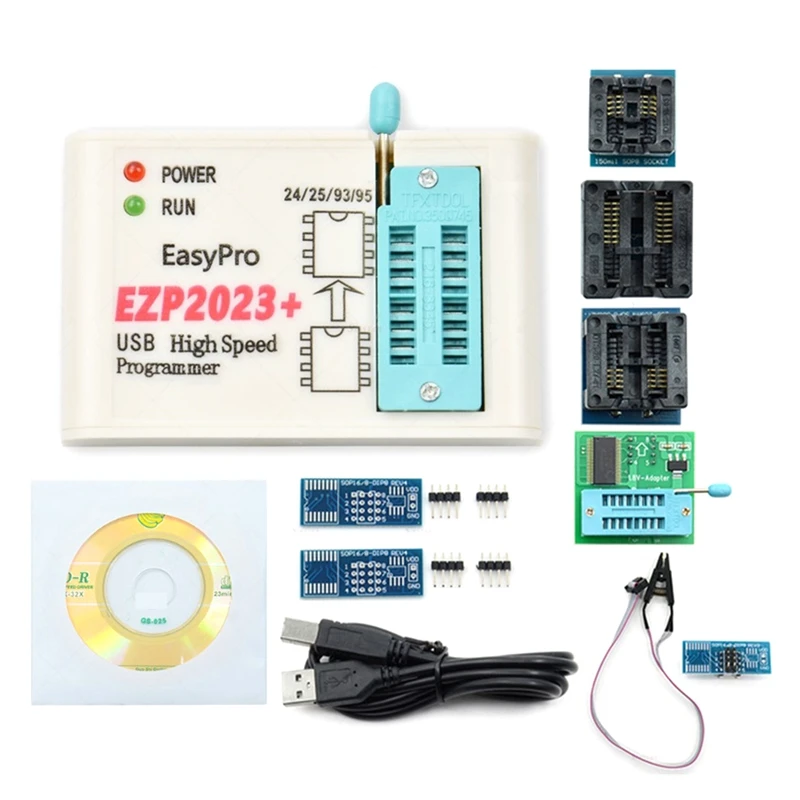 EZP2023+ High-Speed SPI FLASH Programmer Programmer Support 24/25/93/95 EEPROM Bios 25T80 Burning Offline Copy