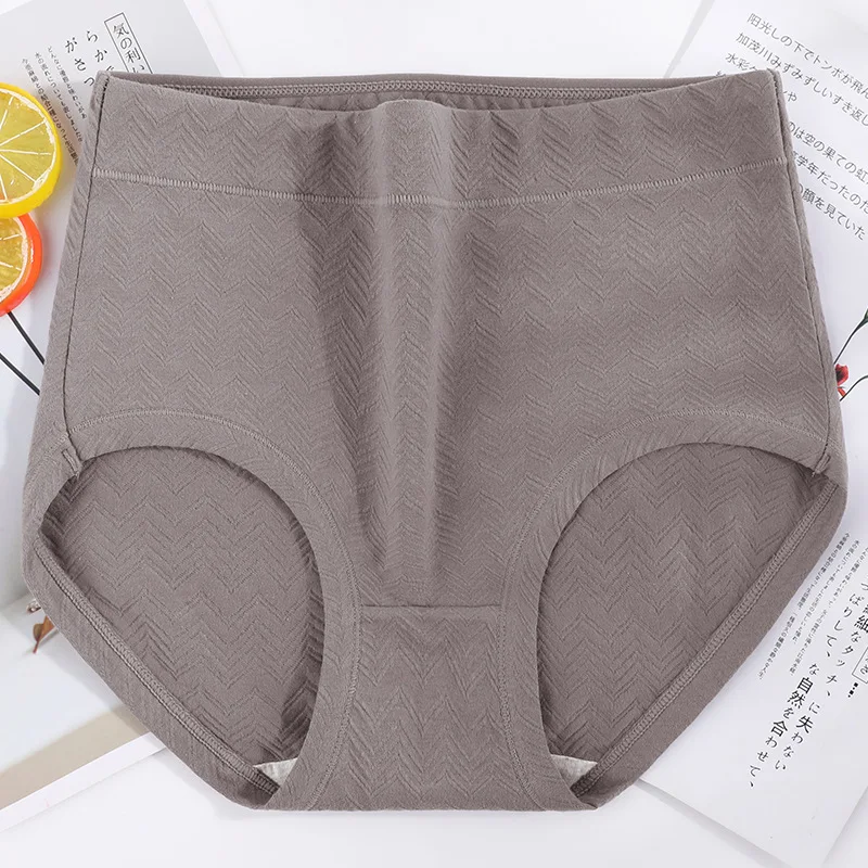 Plus Size Panties High Waist Cotton Fat High Elastic Antibacterial Women's Underwear