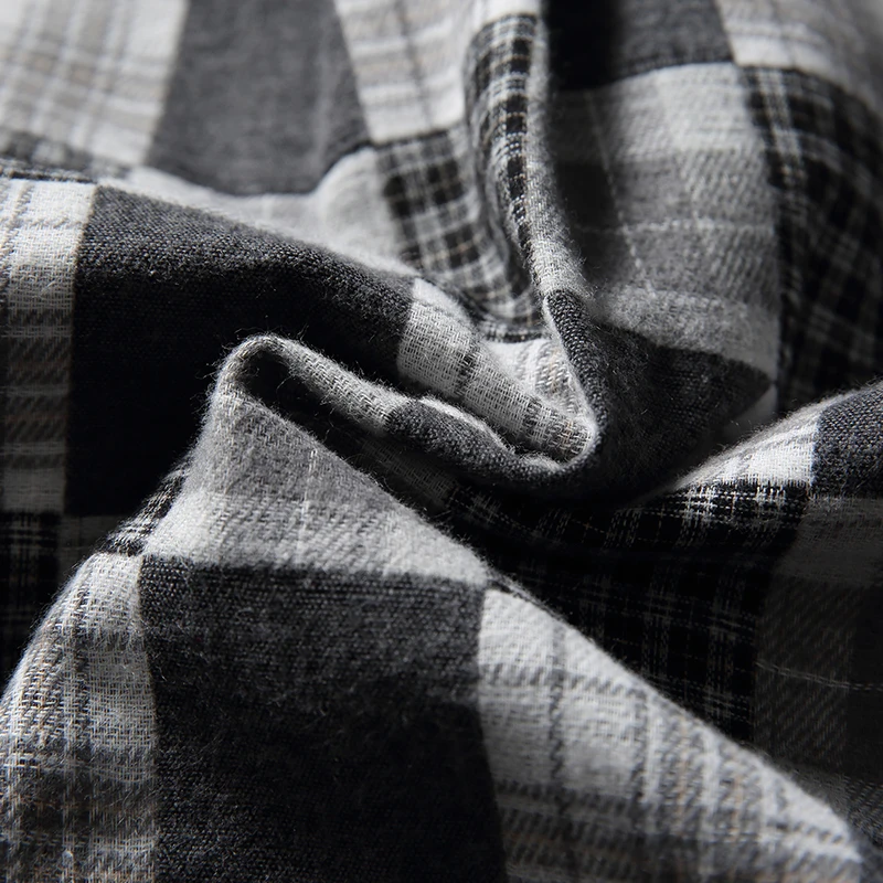 Men's new casual plaid shirt high quality
