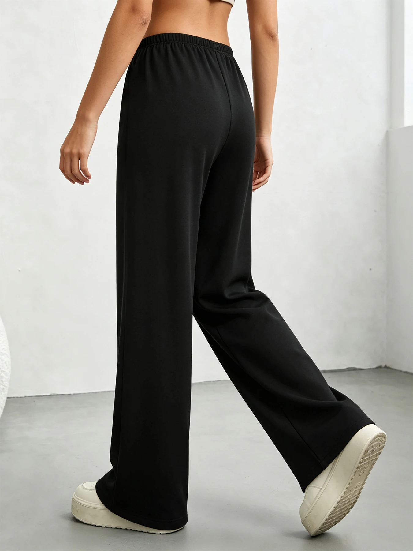 Women’s Super Soft Drawstring Sweatpants, Straight-Leg Workout Pants for Yoga, Running & Gym