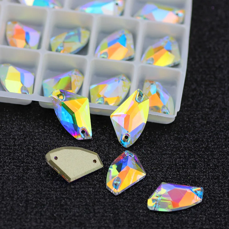 

K9 Cosmic Crystal and AB Top Quality Glass Sew On Flatback Sewing Strass Stones used for Garment Wedding Dress