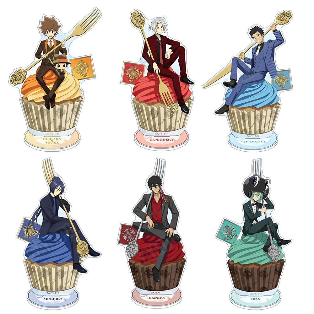 New Katekyo Hitman Reborn! Tsuna Gokudera Yamamoto Hibari Mukuro XANXUS Squalo Belphegor chibi Acrylic stand Toy gift keychain