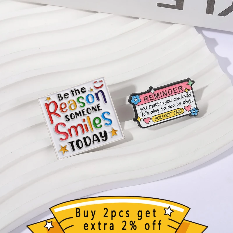 Mental Health You Got This It’S Okay To Not Be Okay Enamel Pin Be The Reason Someone Smiles Today Brooch Lapel Badge Jewelry