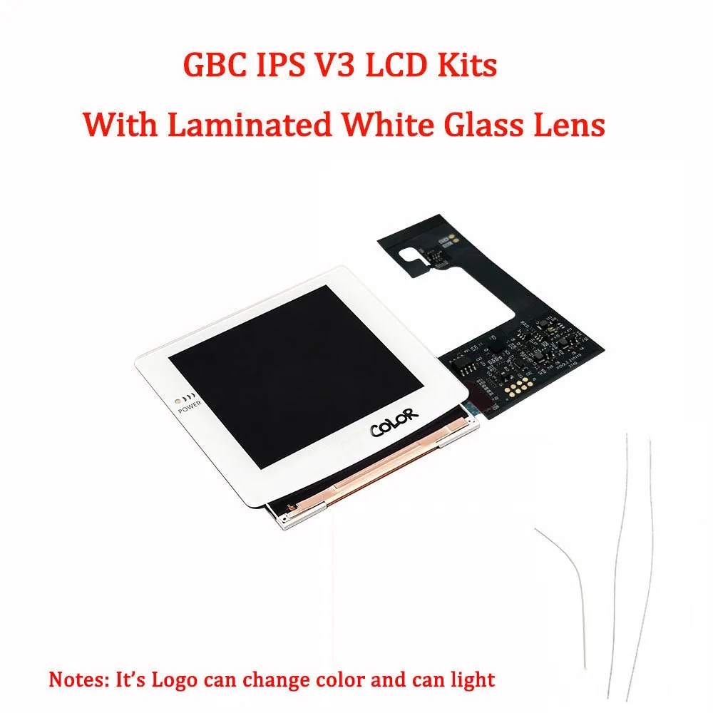 Kit LCD pre laminato IPS V3 bianco 2021 per kit schermo LCD IPS retroilluminato GBC con set di custodie alloggiamento IPS GBC personalizzati