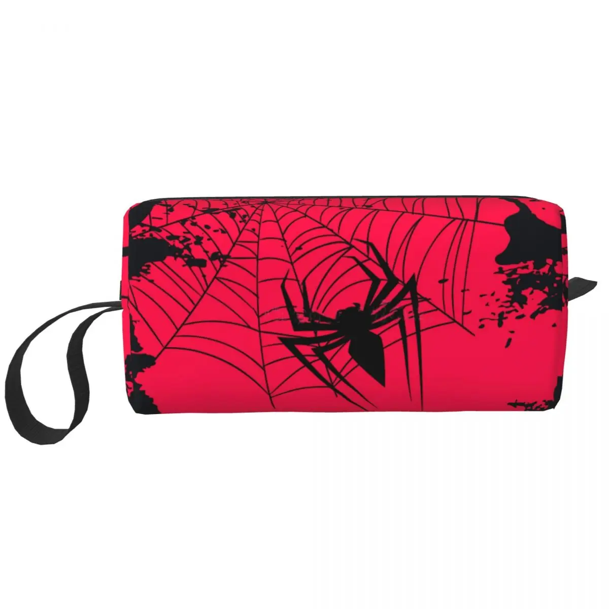 Custom Fashion Retro Spider Cobweb Travel Toiletry Bag Women Spider Man Makeup Cosmetic Bag Beauty Storage Dopp Kit