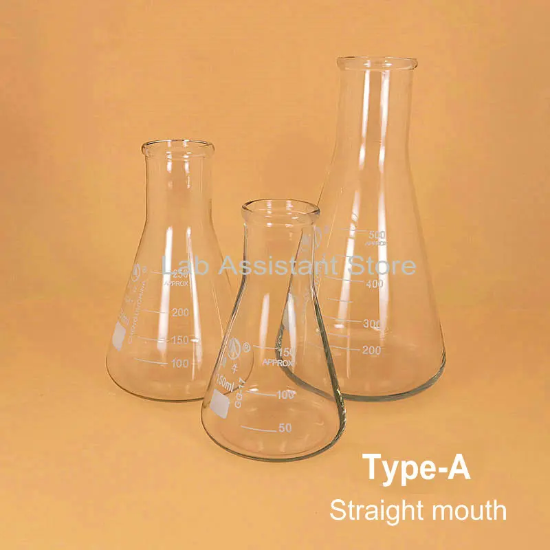 1pcs 50/250/500/1000ml Laboratory Borosilicate Glass Conical Flask Triangular Shaking Bottle  Chemistry Laboratory Equipment