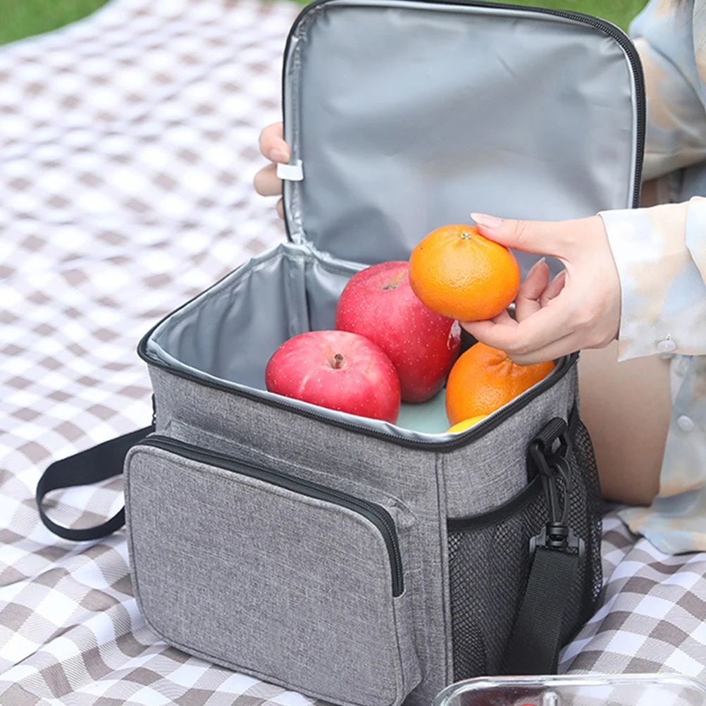 

Cooler Bag Insulated Lunch Tote Portable Food Carrier with Comfortable Handle Multi-Function Bento Bag for Students Workers