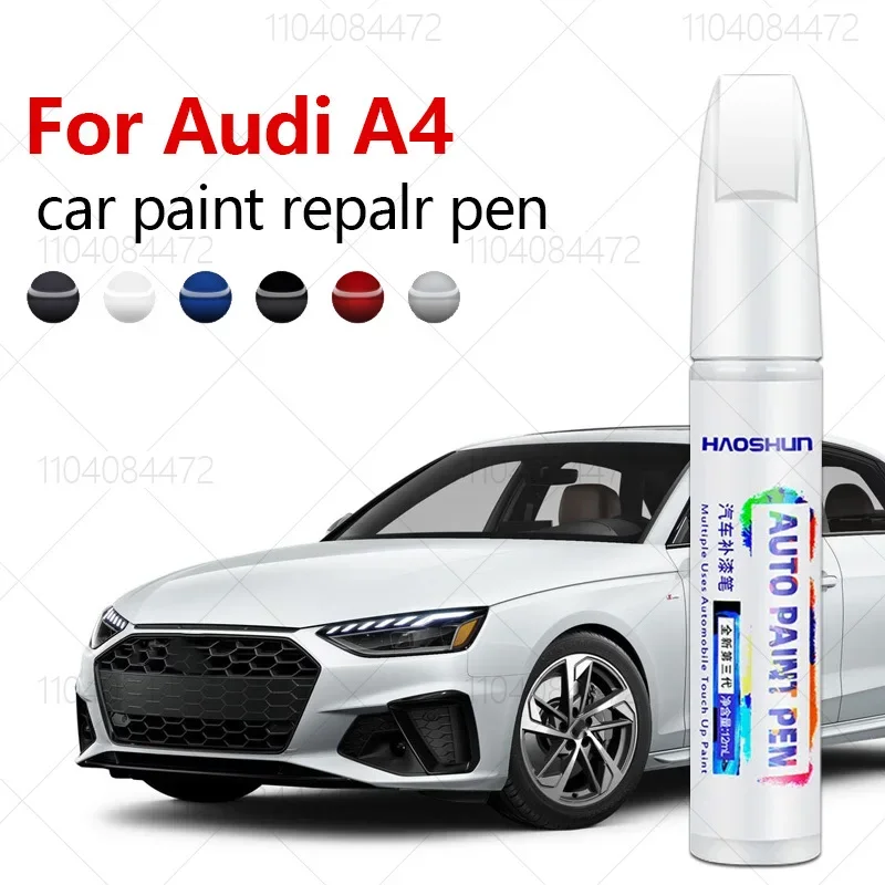 สําหรับ Audi A4 1994-2025 B5 B6 B7 B8 B9 ซ่อมสีปากกา Touch Up Scratch Remover DIY อุปกรณ์เสริมอัตโนมัติสีดําสีขาวเงินสีฟ้าสีแดง