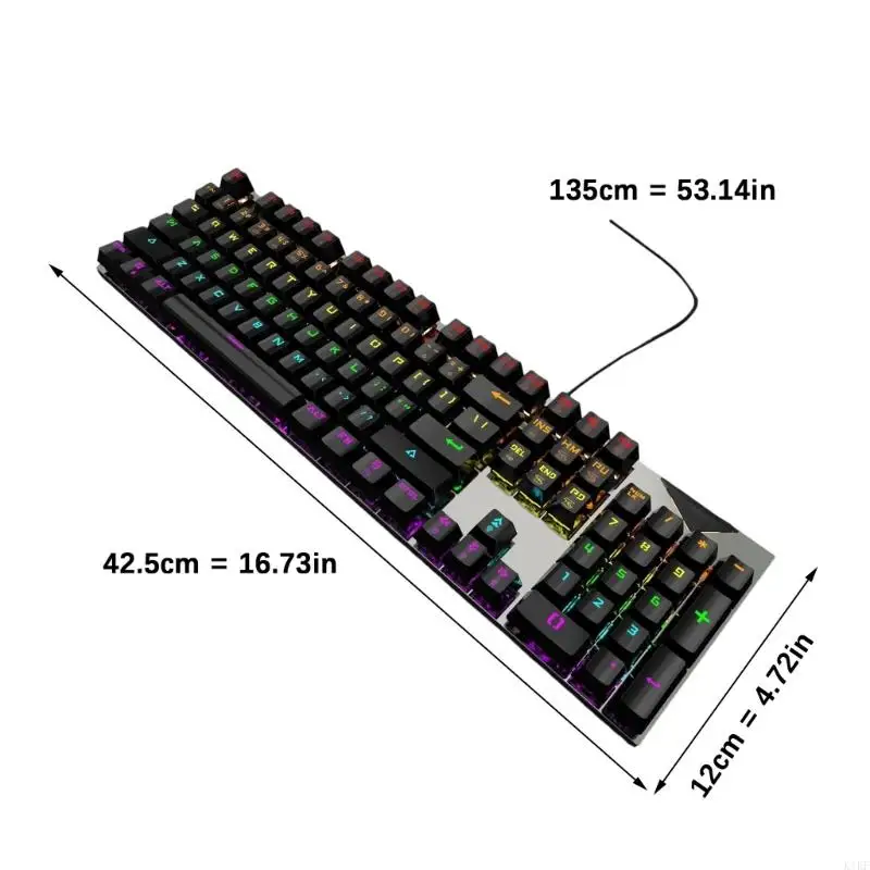 ABS Keycaps RGBS مضاءة 82 لوحة مفاتيح ألعاب ميكانيكية رئيسية للكمبيوتر الشخصي المحولات الزرقاء K1KF