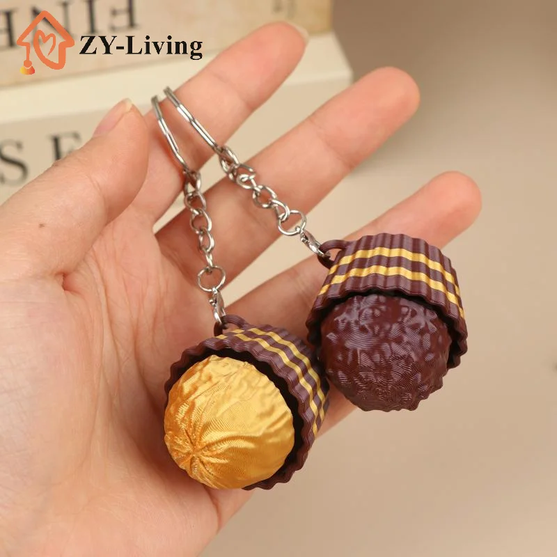 1Pcs 3D Simulated Chocolate Keyboard Keychain Fidget Toys Push Stress Relief Sensory Toys Gift