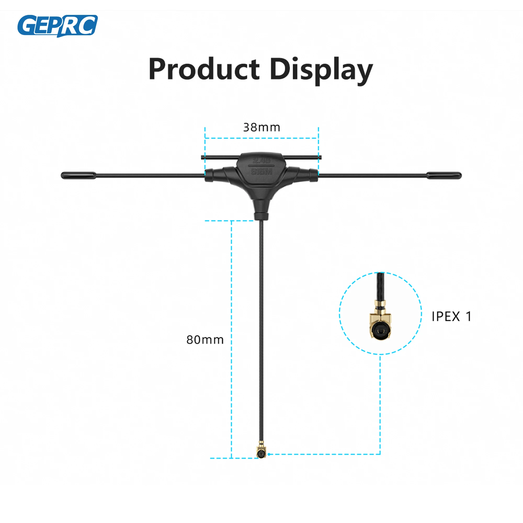 GEPRC 915 M/2.4G Dual-Band T เสาอากาศ 80 มม.ELRS Dual-band เครื่องรับ DIY RC FPV Quadcopter Freestyle Drone เปลี่ยนชิ้นส่วน